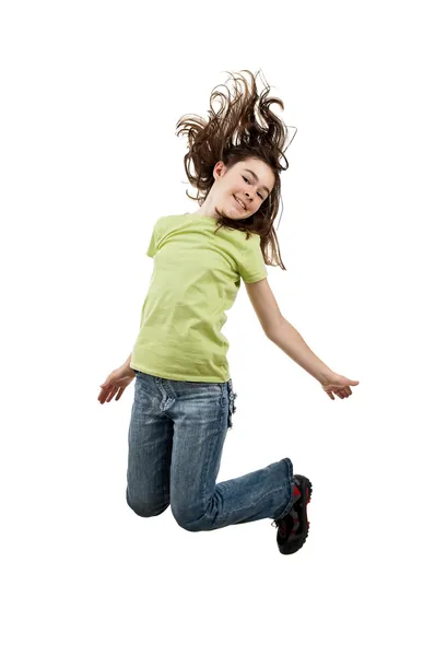 Meisje springen Stockafbeelding