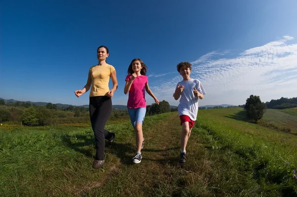 Família activa — Fotografia de Stock