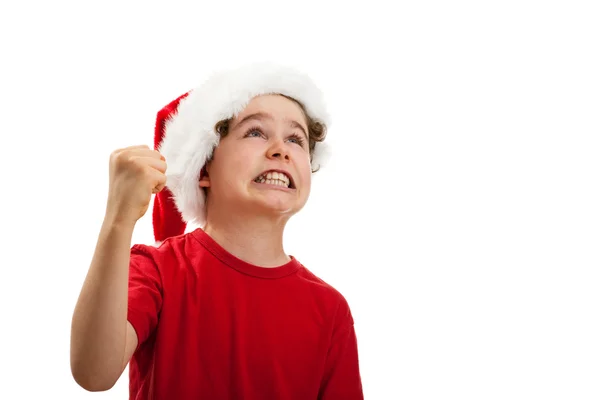 Boy with Santa Claus Hat — Stock Photo, Image