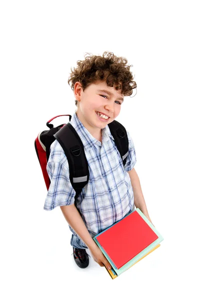 Kleiner Junge mit Büchern — Stockfoto