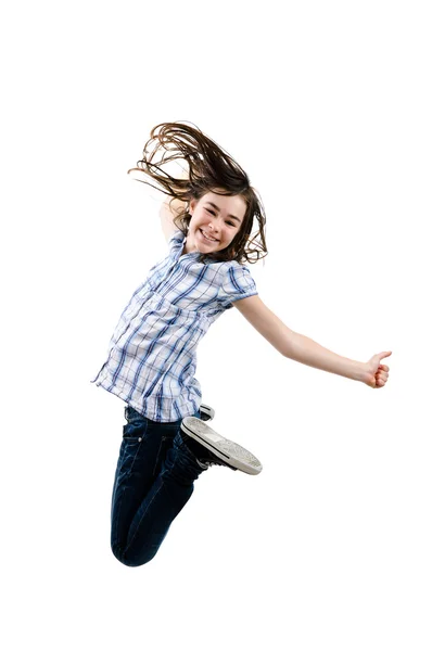 Meisje springen — Stockfoto