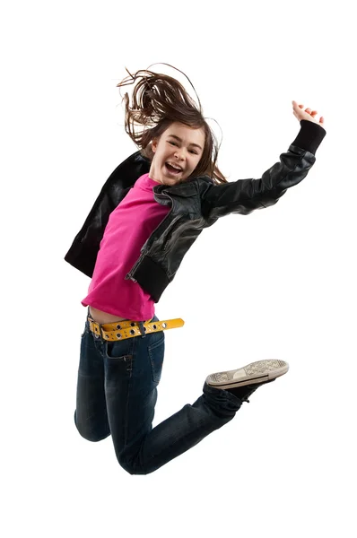 Girl jumping — Stock Photo, Image