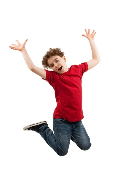 Boy jumping — Stock Photo, Image