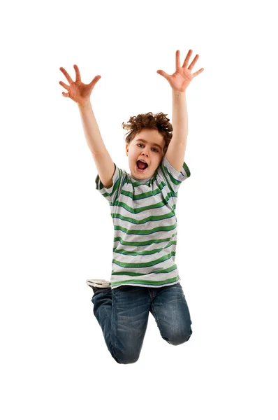 Boy jumping — Stock Photo, Image