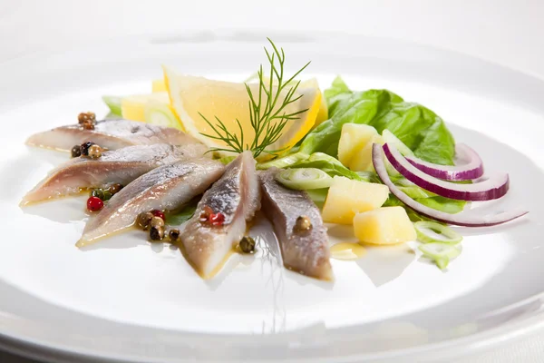 Marinated herring fillets — Stock Image Marinated herring fillets Stock Picture
