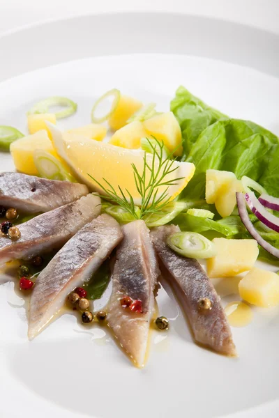 Marinated herring fillets — Stock Photo, Image