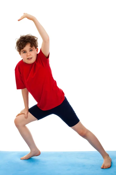 Active boy exercising — Stock Photo, Image