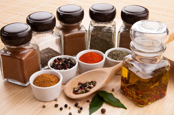 Spices in bowls — Stock Photo, Image