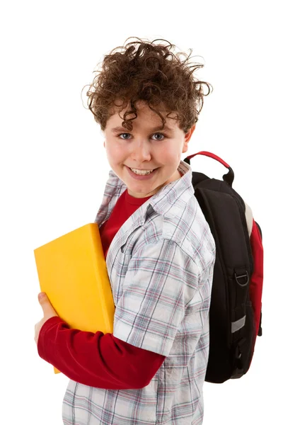 Schüler mit Rucksack — Stockfoto