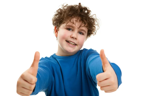 Boy with thumbs up — Stock Photo, Image