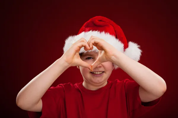 Jongen santa — Stockfoto