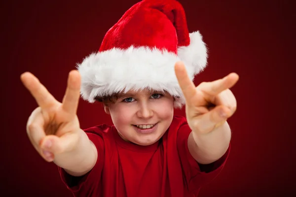 Jongen santa — Stockfoto