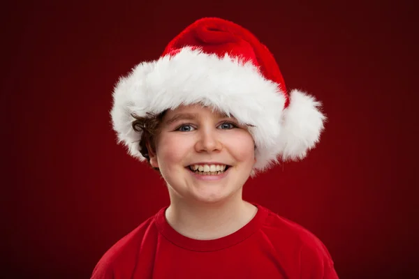 男孩圣诞老人 — 图库照片