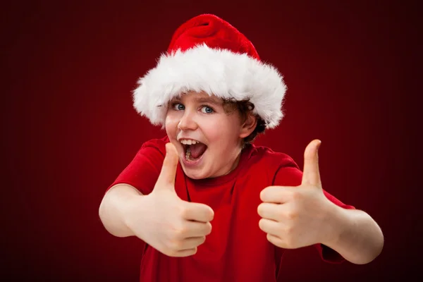 Jongen santa — Stockfoto