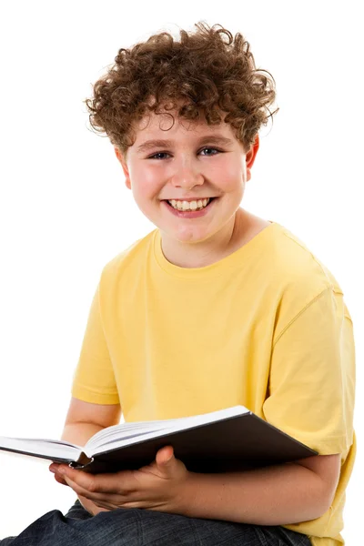 Jongen lezen boek — Stockfoto