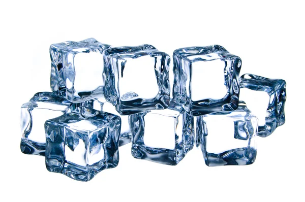 Cubos de hielo sintonizados azules — Foto de Stock