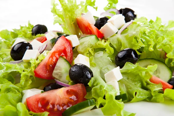 Vegetable salad with cheese — Stock Photo, Image