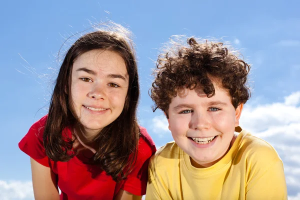 Portret van jonge geitjes — Stockfoto