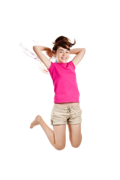 Dziewczyna skoki — Zdjęcie stockowe
