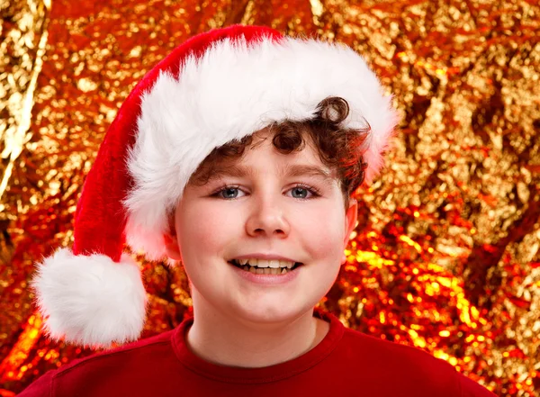 Хлопчик, як Санта-Клаус — стокове фото
