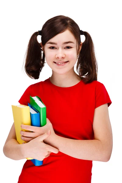 Student holding books — Stock Photo, Image