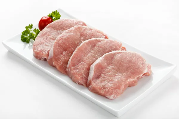 Fresh raw pork chops — Stock Photo, Image