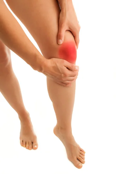 Legs with pain in knee — Stock Photo, Image