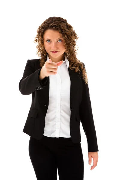 Woman pointing — Stock Photo, Image