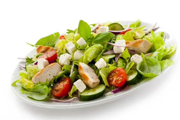 Tavuk etli sebze salatası — Stok fotoğraf
