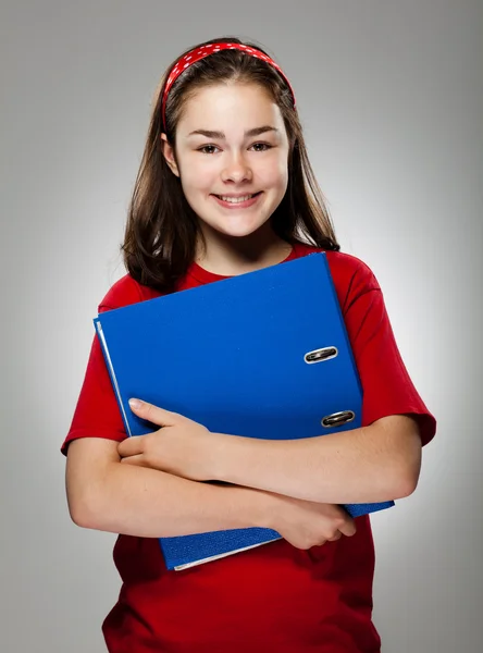 Student holding book — Stock Photo, Image