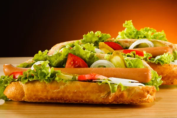 Két hot dog — Stock Fotó