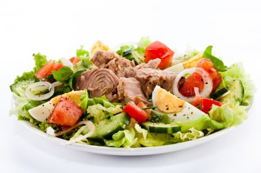Tuna and vegetable salad clipart