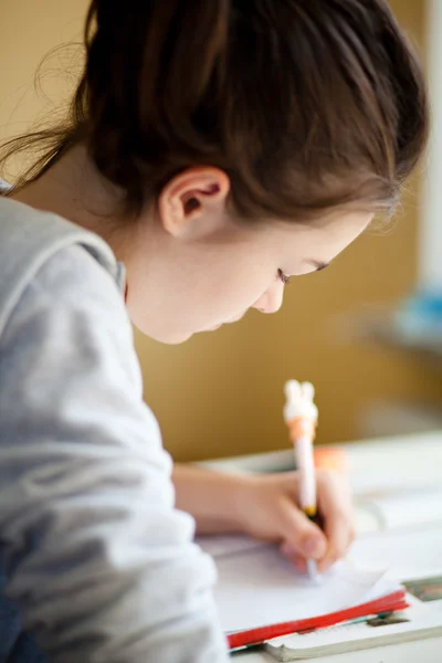 Chica haciendo la tarea — Foto de Stock