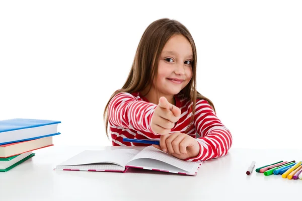 Menina aprendizagem — Fotografia de Stock