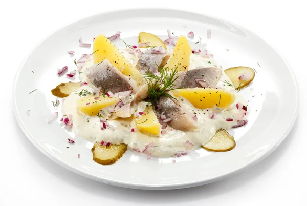 Marinated herring fillets — Stock Photo, Image