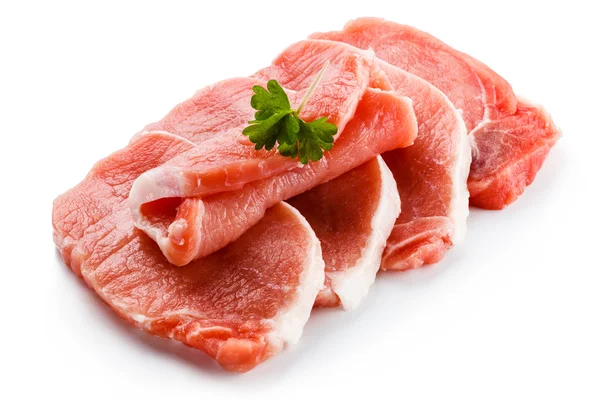 Frische rohe Schweinekoteletts — Stockfoto