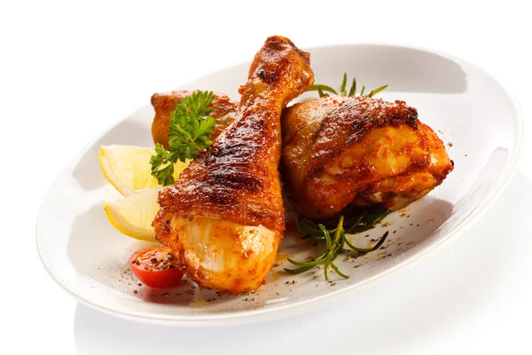 Cosce di pollo arrosto — Foto Stock