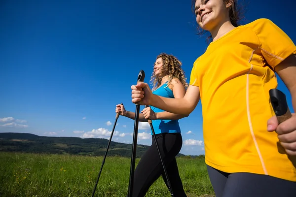 Caminata nórdica — Foto de Stock