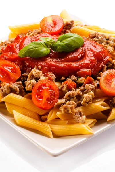 Pasta con carne — Foto de Stock