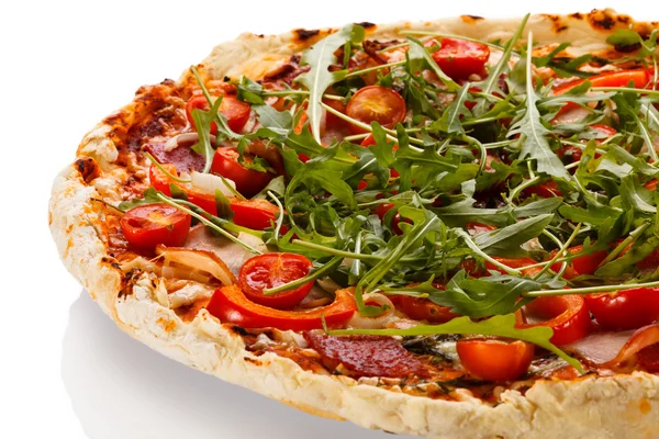 Pizza med rucola — Stockfoto