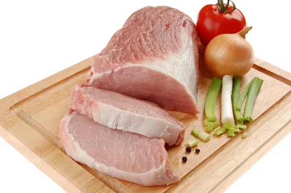 Fresh raw pork chops — Stock Photo, Image