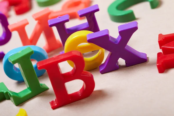 Letras plásticas del alfabeto — Foto de Stock