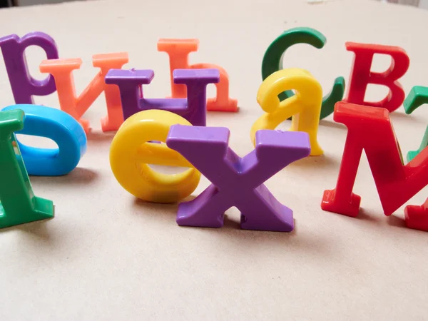 Plastic alphabet letters — Stock Photo, Image