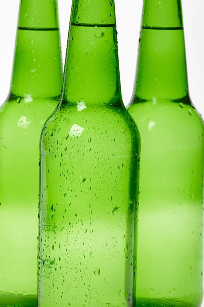 Groene bierflessen — Stockfoto