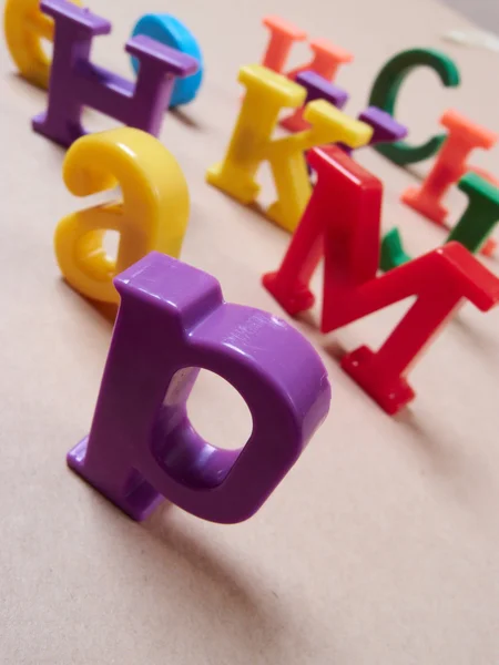 Plastic alphabet letters — Stock Photo, Image