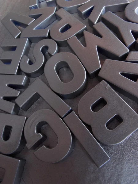 Silver letters — Stock Photo, Image