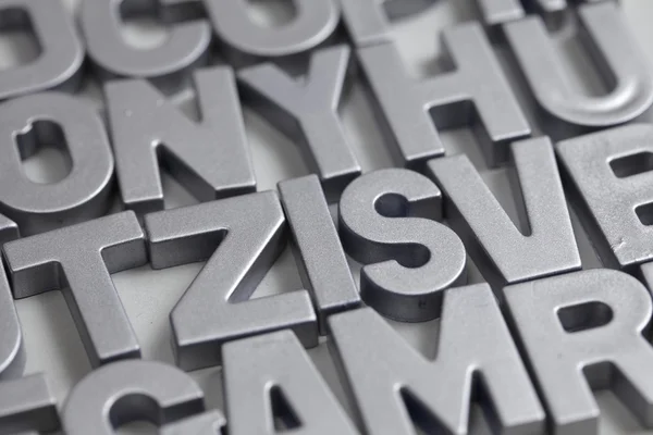 Silver letters — Stock Photo, Image