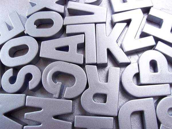 Silver letters — Stock Photo, Image