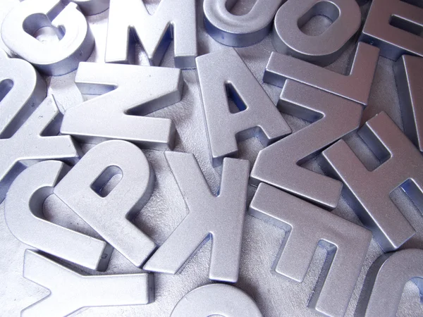 Silver letters — Stock Photo, Image