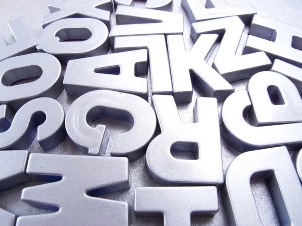 Silver letters — Stock Photo, Image